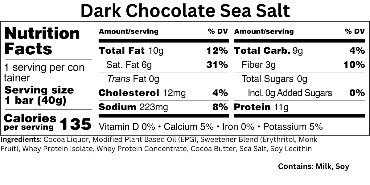 Dark Chocolate Sea Salt - 6 Pack