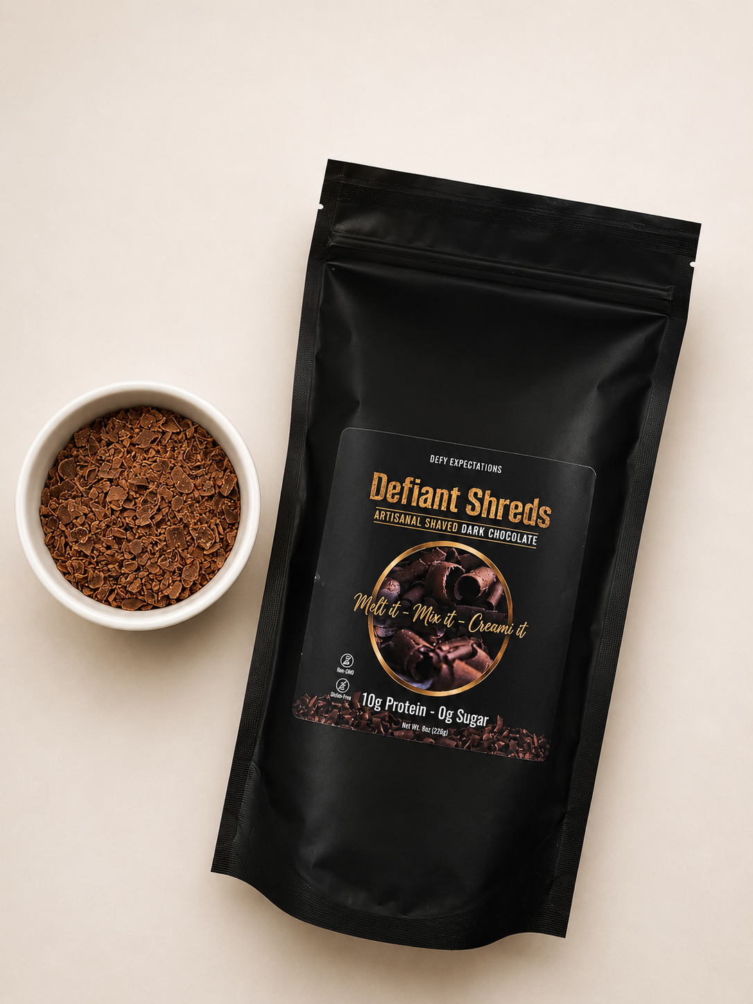 Defiant Shreds - Dark Chocolate - 8oz